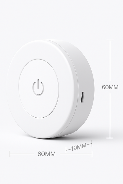Okrągła lampka dotykowa – bezprzewodowa, LED, ciepłe światło | Światełko Plus