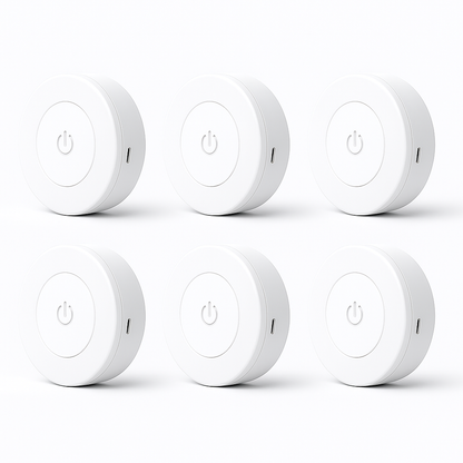 Okrągła lampka dotykowa – bezprzewodowa, LED, ciepłe światło | Światełko Plus