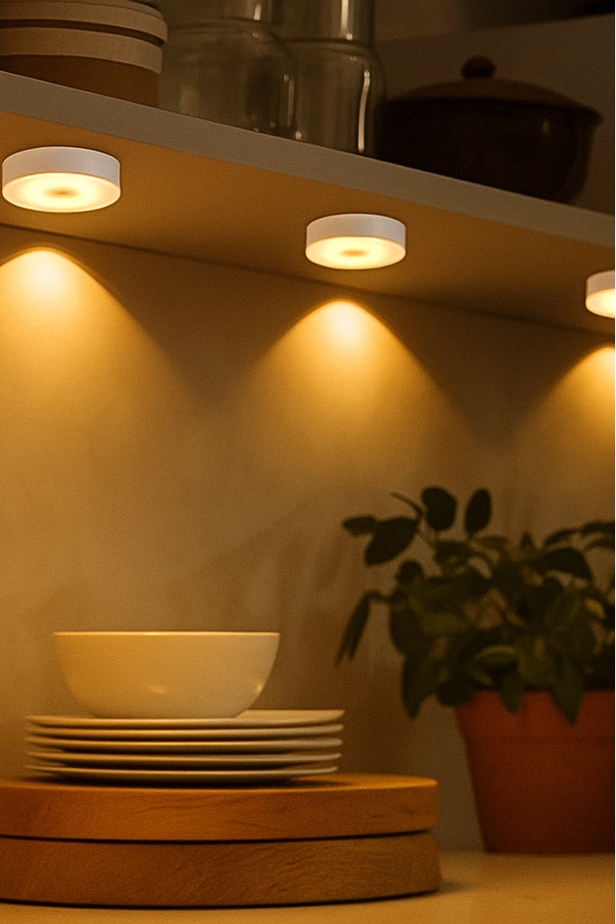 Okrągła Lampa LED czujnik ruchu , ściemnianie , dotyk