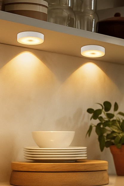 Okrągła Lampa LED czujnik ruchu , ściemnianie , dotyk